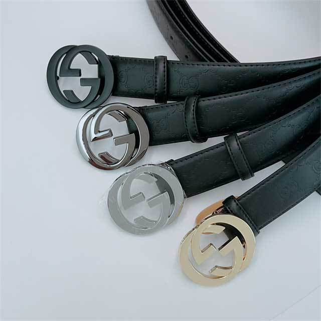 G-Shaped Logo Leather Men Jeans Belt