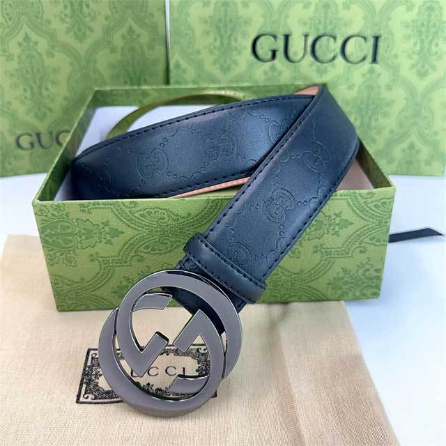 G-Shaped Logo Leather Men Jeans Belt