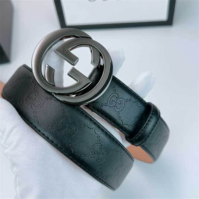 G-Shaped Logo Leather Men Jeans Belt