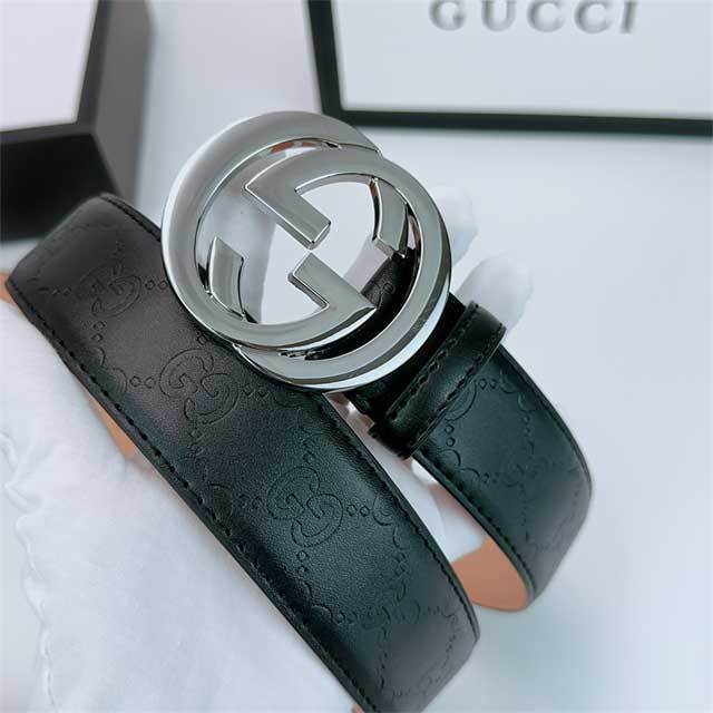 G-Shaped Logo Leather Men Jeans Belt