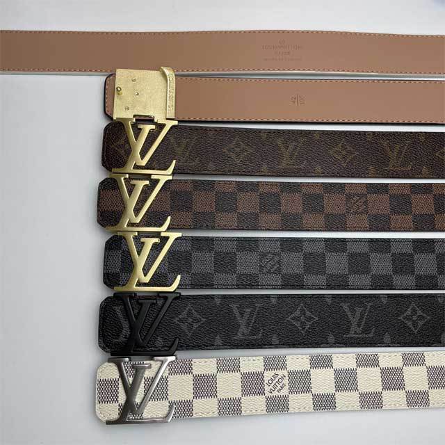 Metal Logo Leather Printed Men Belt