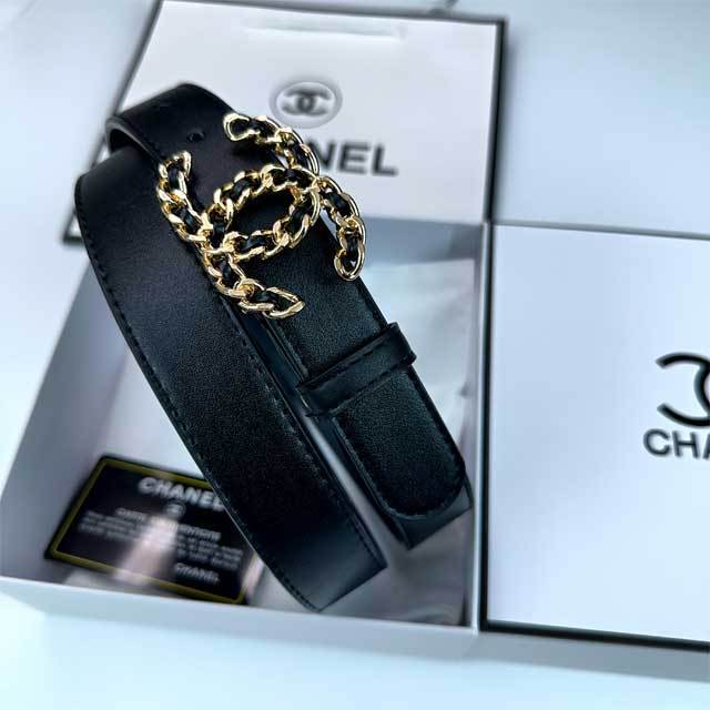Chic Design Leather Women Trousers Belt