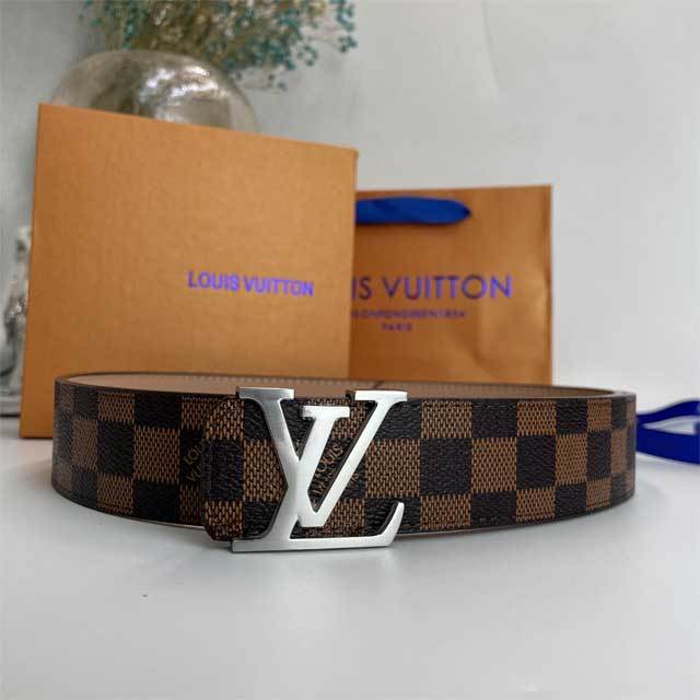 Metal Logo Leather Printed Men Belt