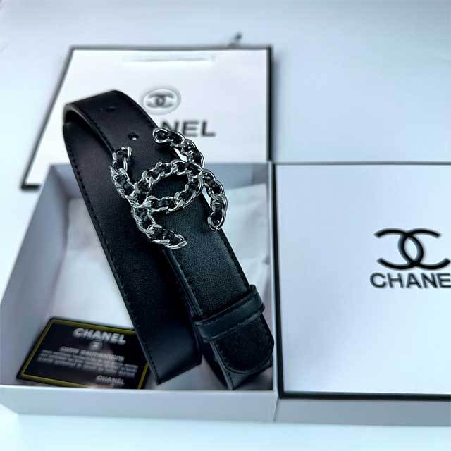 Chic Design Leather Women Trousers Belt