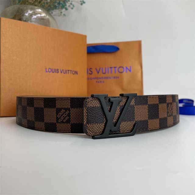 Metal Logo Leather Printed Men Belt