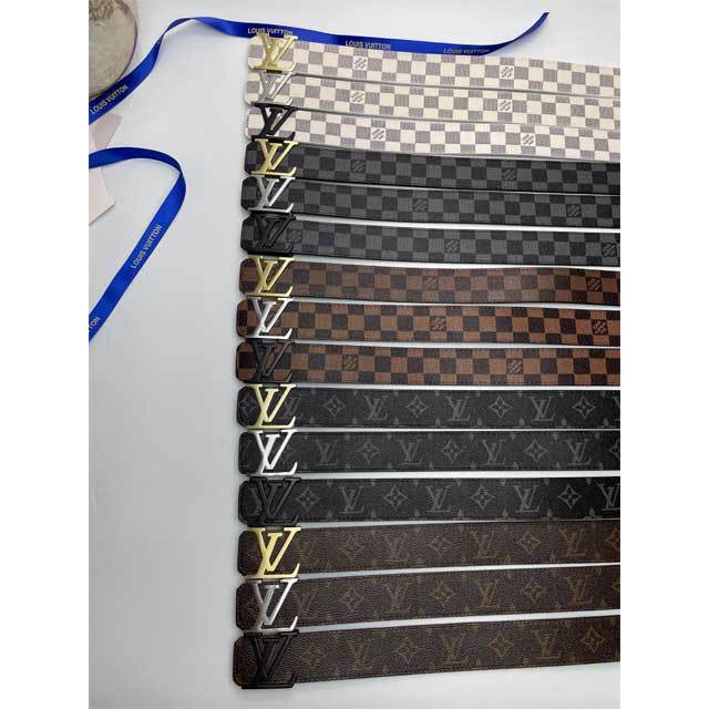 Metal Logo Leather Printed Men Belt