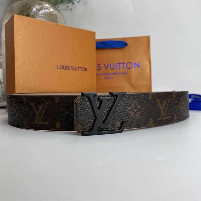 Metal Logo Leather Printed Men Belt
