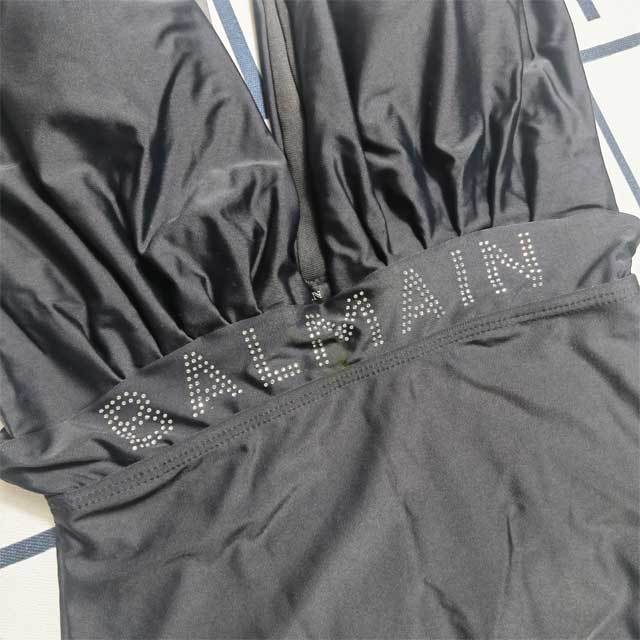 Letter Design Strappy One Piece Swimsuit