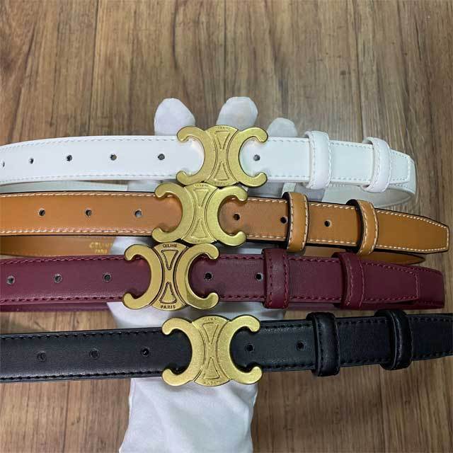Metal Logo Women Fashion Leather Belt