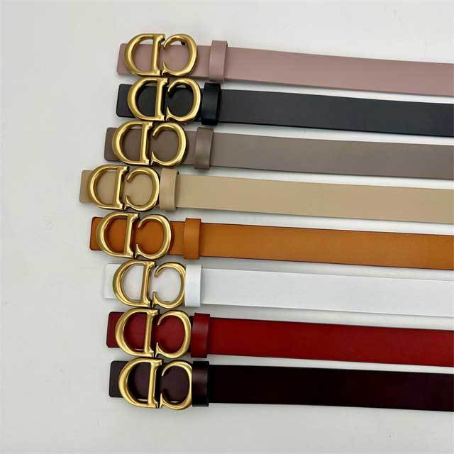 Vintage Women Simple Trousers Leather Belt