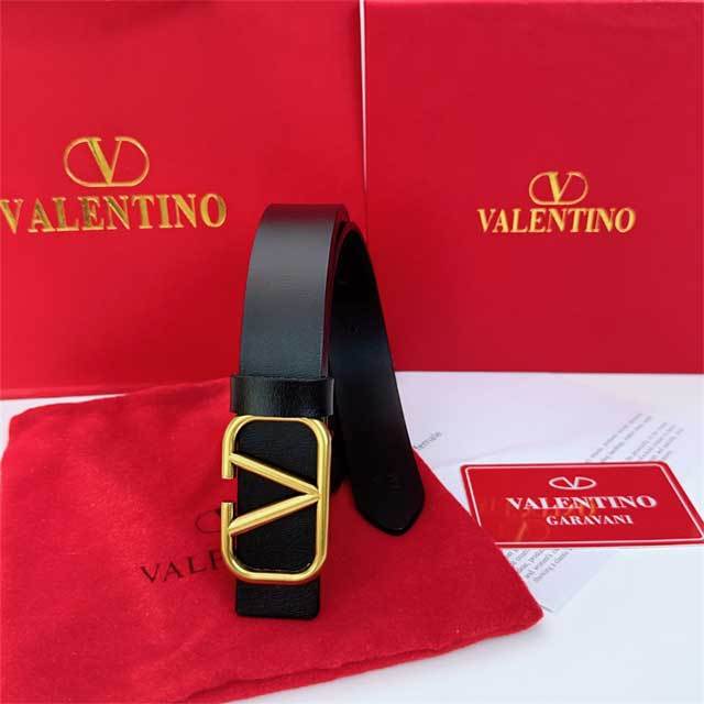 Metal Logo Women Leather Casual Belt