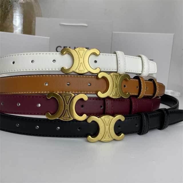 Metal Logo Women Fashion Leather Belt