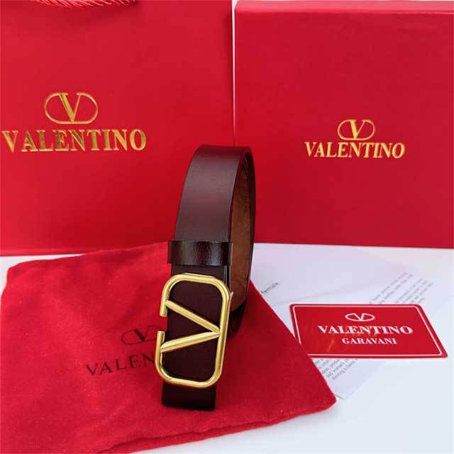 Metal Logo Women Leather Casual Belt