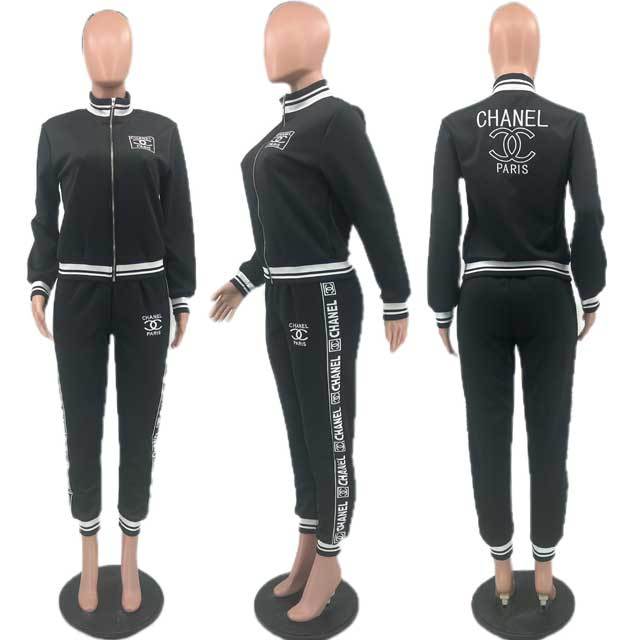 Embroidery Fashion Fall Tracksuit Set