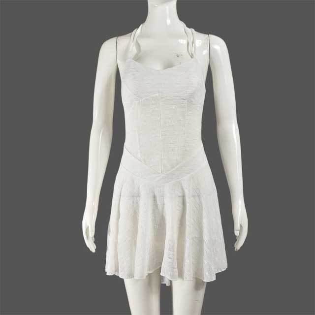 See Through Strappy Backless Dress