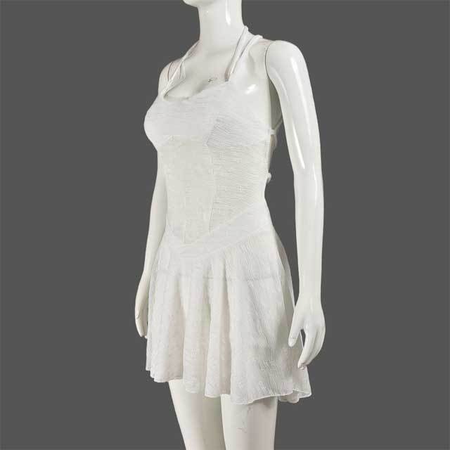 See Through Strappy Backless Dress