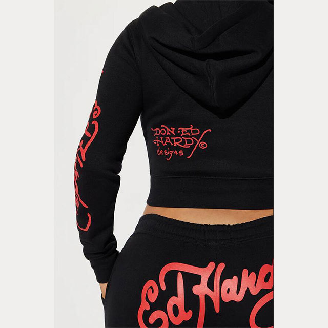 Zip Front Hoodie 2 Pieces Pant Set
