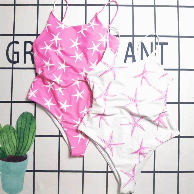 Printed Hollow Out Sexy One Piece