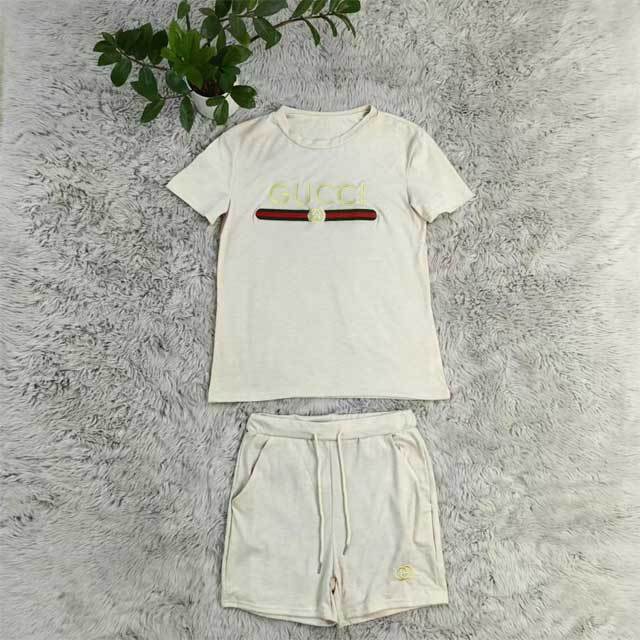 Embroidery Casual Sport Short Set