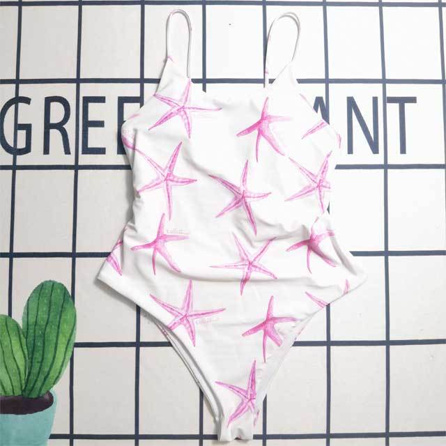 Printed Hollow Out Sexy One Piece