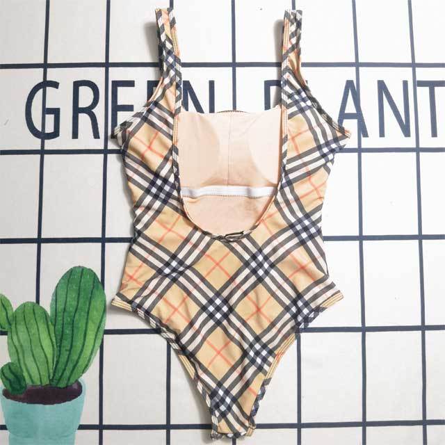 Plaid Print Backless One Piece
