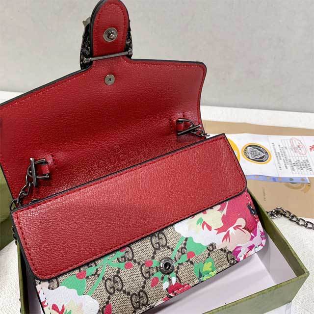 Floral Print Chained Messenger Bag