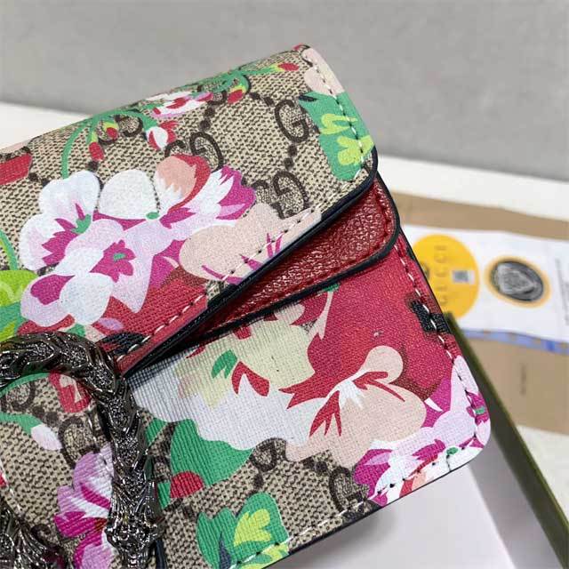 Floral Print Chained Messenger Bag