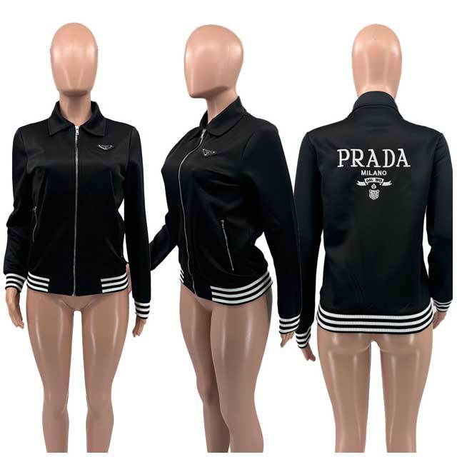 Embroidery Striped Fall Jacket