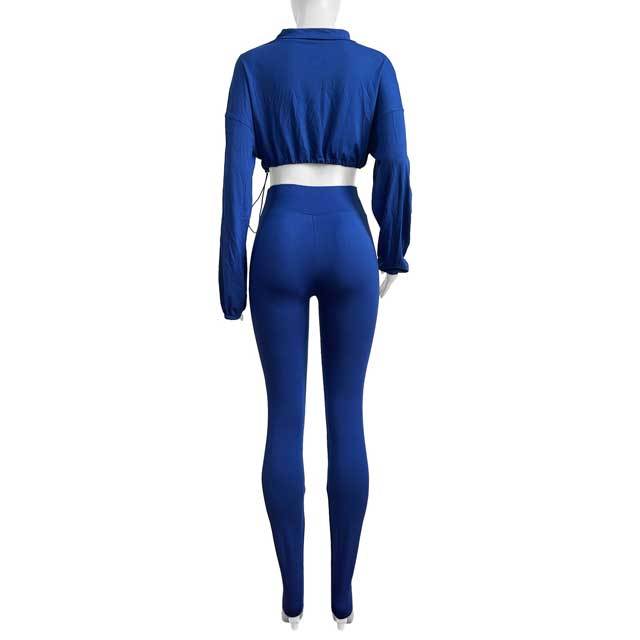 Drawstring Top Casual Jogging Suit
