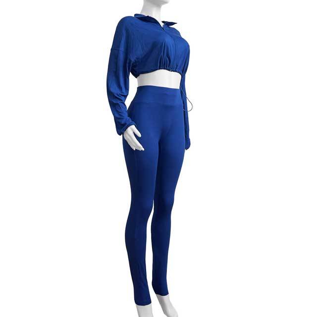 Drawstring Top Casual Jogging Suit