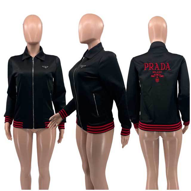 Embroidery Striped Fall Jacket