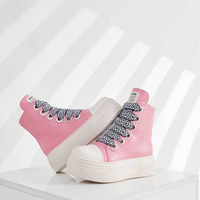 Street Fashion Unisex Lace-Up Leather Sneaker