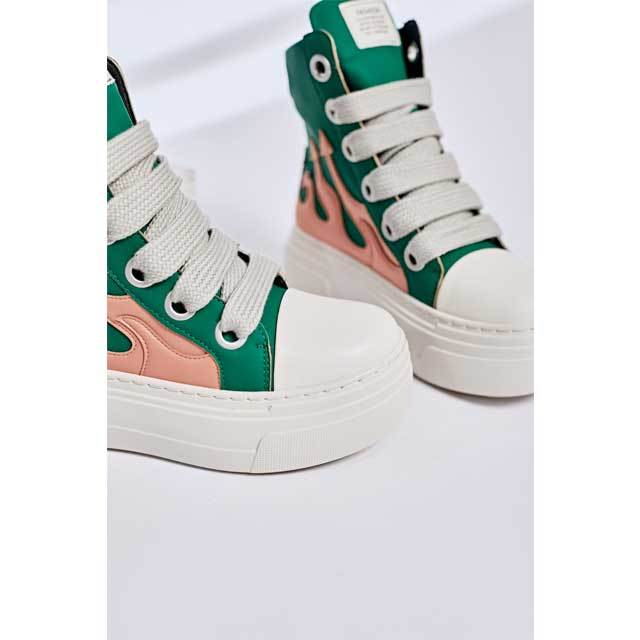 Thick Lace-Up Leather Lovers Sneakers