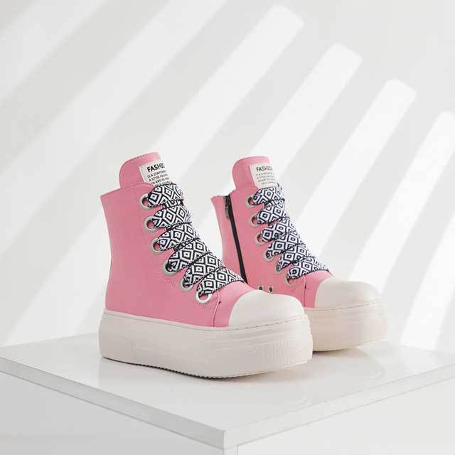 Street Fashion Unisex Lace-Up Leather Sneaker