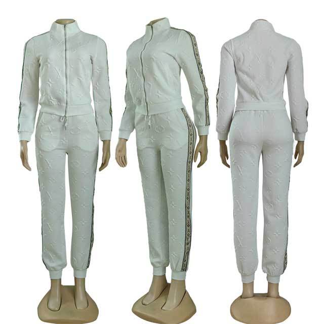 Embossing Fall Tracksuit Set