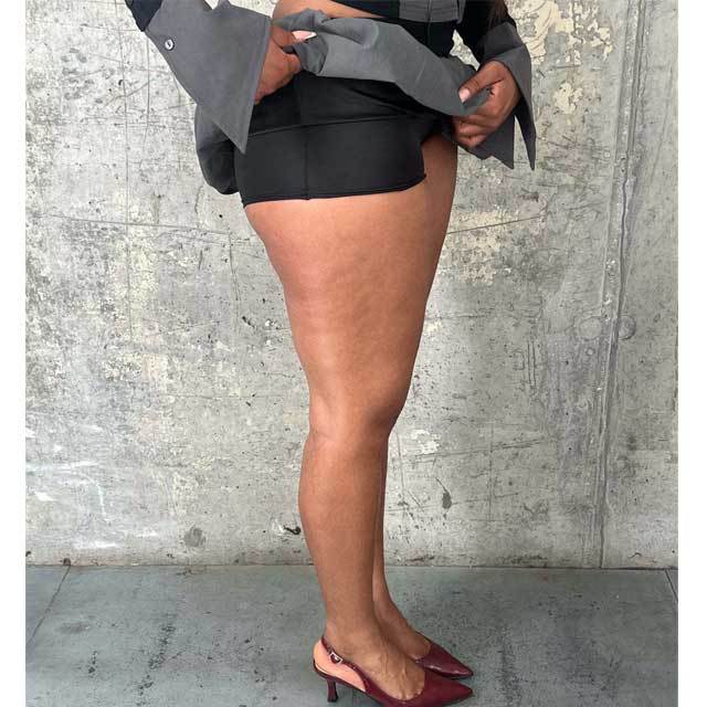 Color Block Lace-Up Shirt Top Bubble Skirt Set