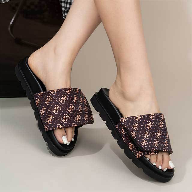 Adjustable Open Toe Thick Sole Flats