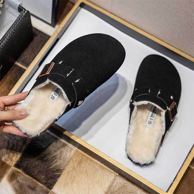 Winter Fashion Thick Sole Fur Inside Flat Shoes
