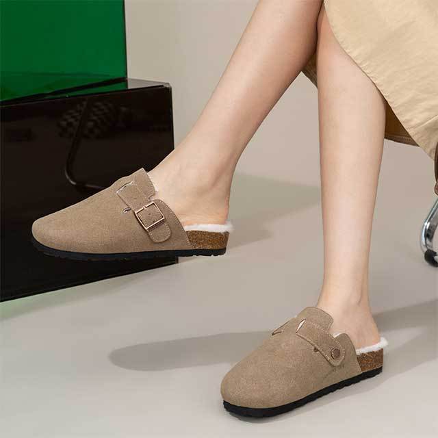 Winter Fashion Thick Sole Fur Inside Flat Shoes