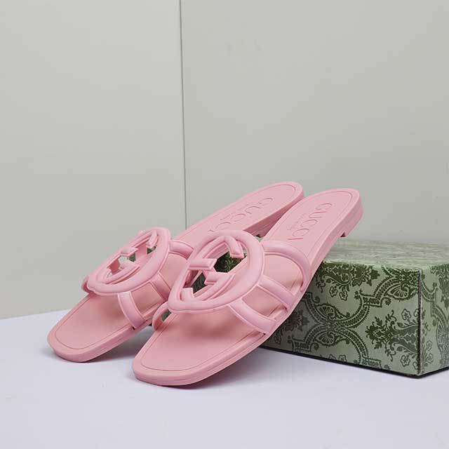 Candy Color Hollow Out Flat Slides