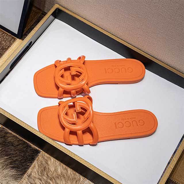Candy Color Hollow Out Flat Slides