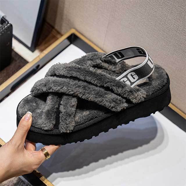 Platform Fuzzy Sandals