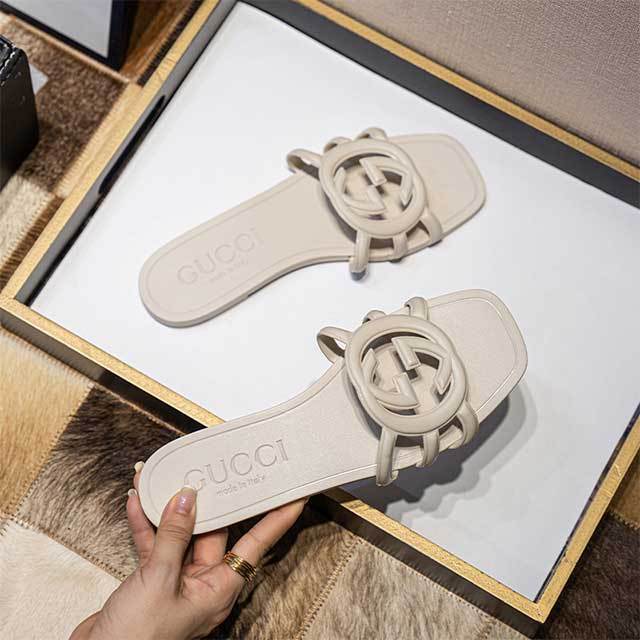 Candy Color Hollow Out Flat Slides