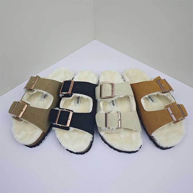 Adjustable Homewear Fuzzy Slides Shoes