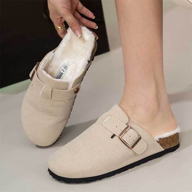 Winter Fashion Thick Sole Fur Inside Flat Shoes