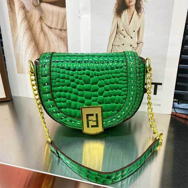 Snakeskin Leather Messenger Bag