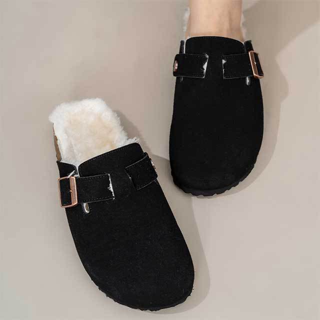 Winter Fashion Thick Sole Fur Inside Flat Shoes