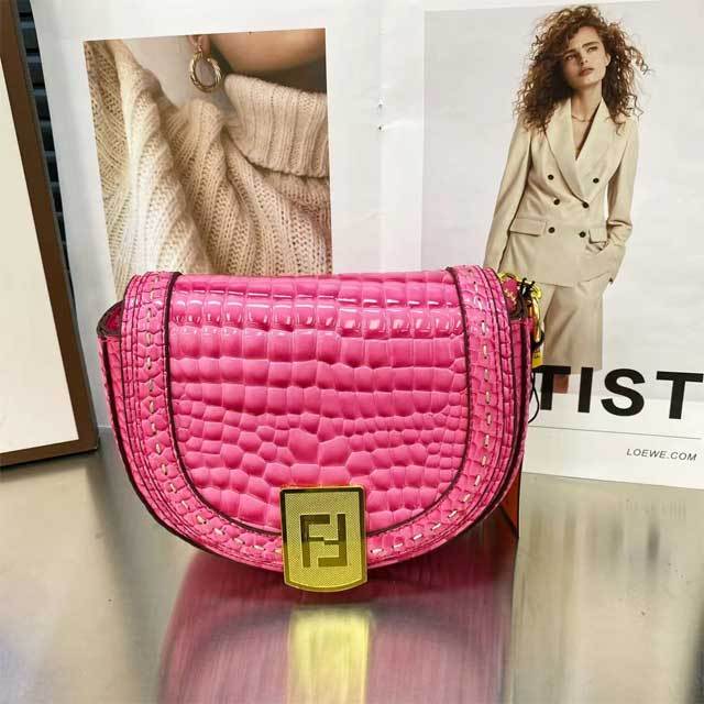 Snakeskin Leather Messenger Bag