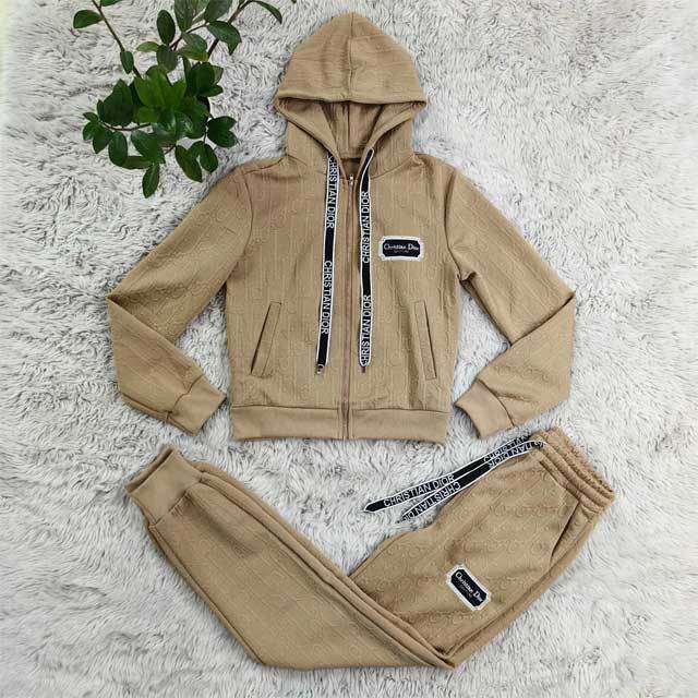 Embossing Hooded Casual Jogging Suit