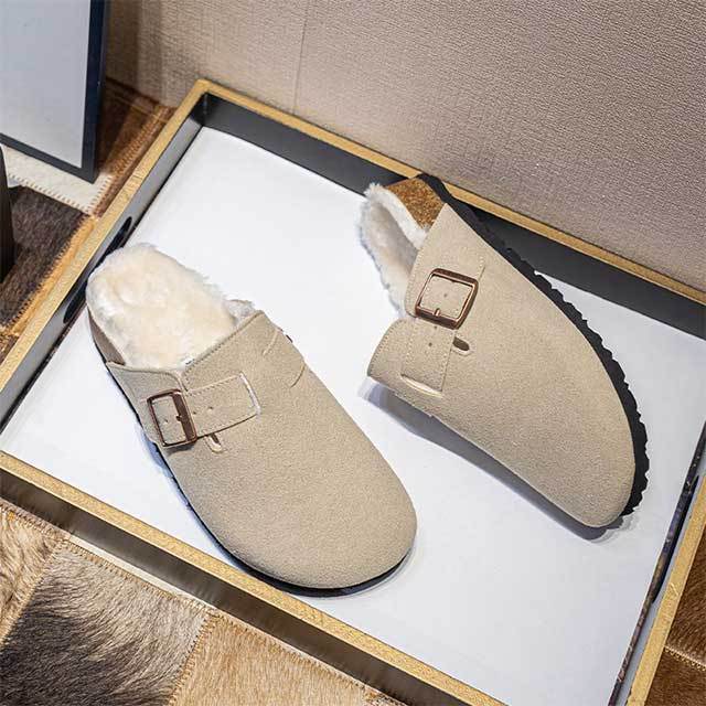 Winter Fashion Thick Sole Fur Inside Flat Shoes